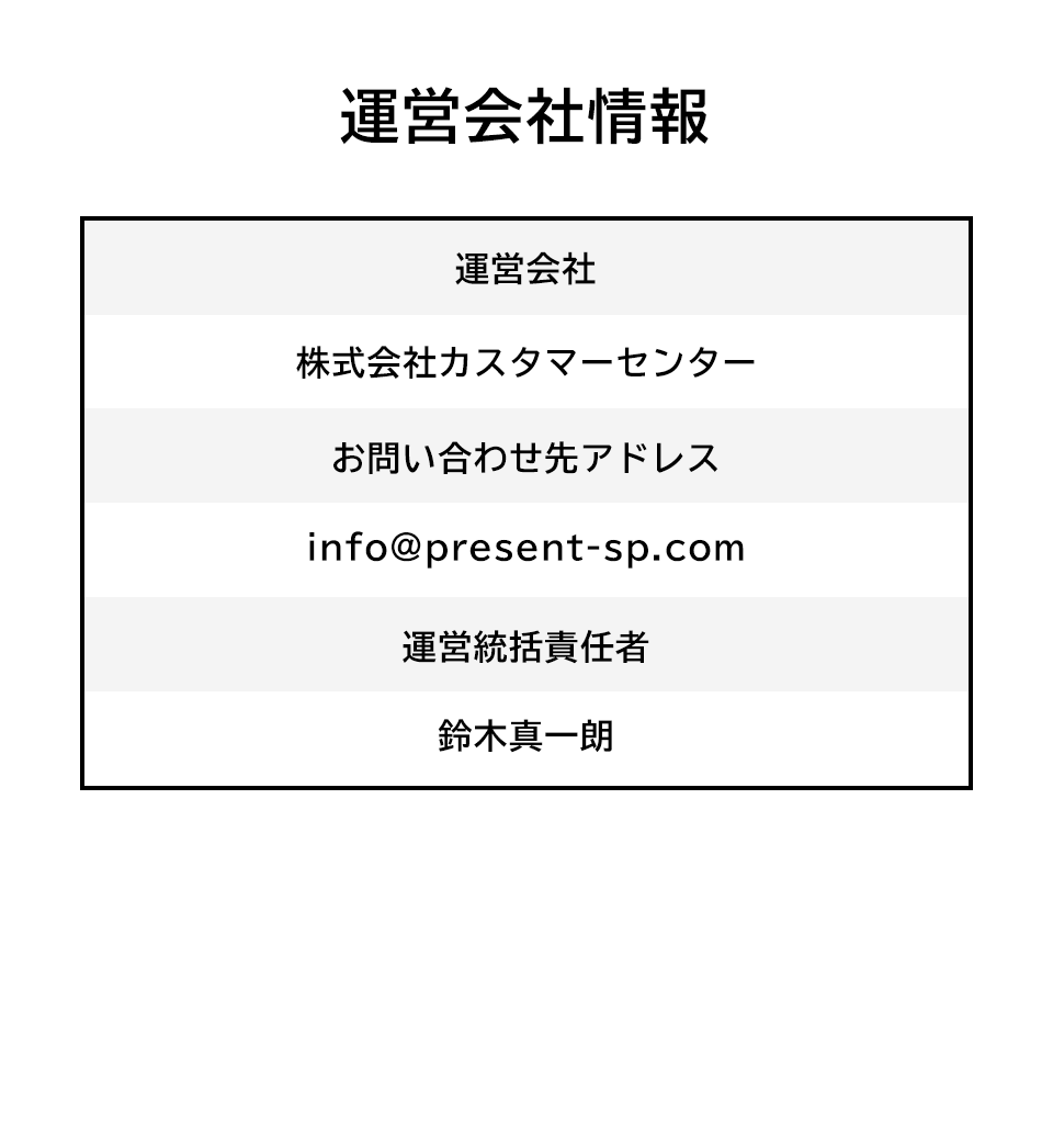 カスタマーセンター様会社情報